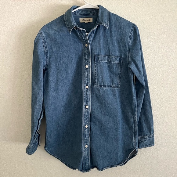 Madewell Denim Button Down in Cranover Wash XS - Picture 1 of 3